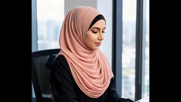 Cewek Arab Di Kantor, Rok Mini, Pandangan Nakal Bikin Suasana Panas