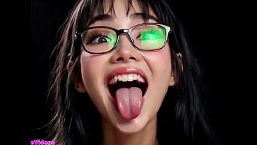 Cewek China Cantik Menjulurkan Lidah Buat Kamu, Animasi Ai Bikin Makin Greget