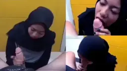 Tkw Berhijab Hisap Kontol Gede Sampe Iler Keluar.